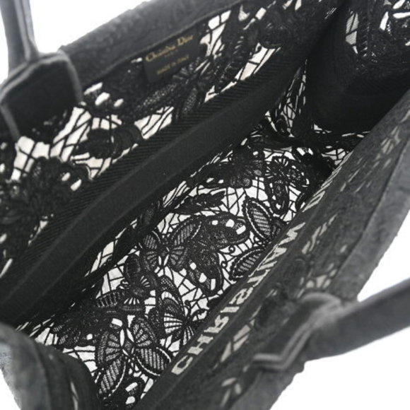 CHRISTIAN DIOR Book Tote Large Black Handbag Un - Picture 9 of 12